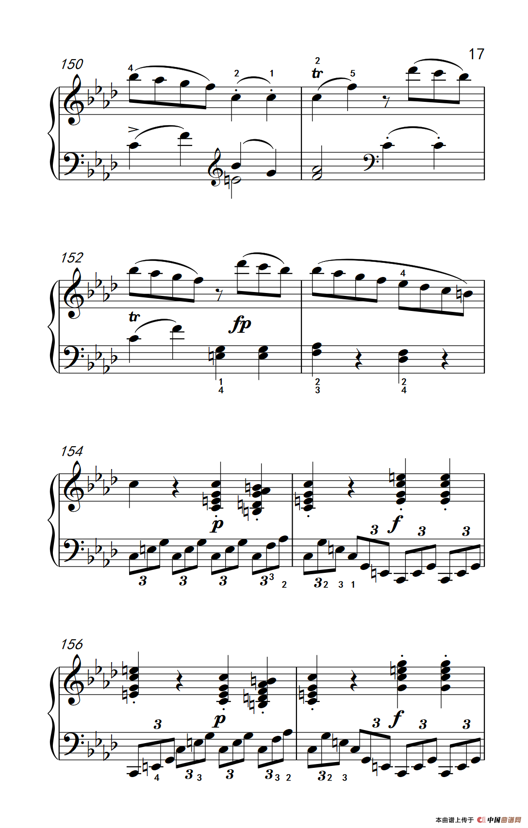 奏鸣曲 Opus 2 Nr.1 第四乐章（贝多芬奏鸣曲集 1）