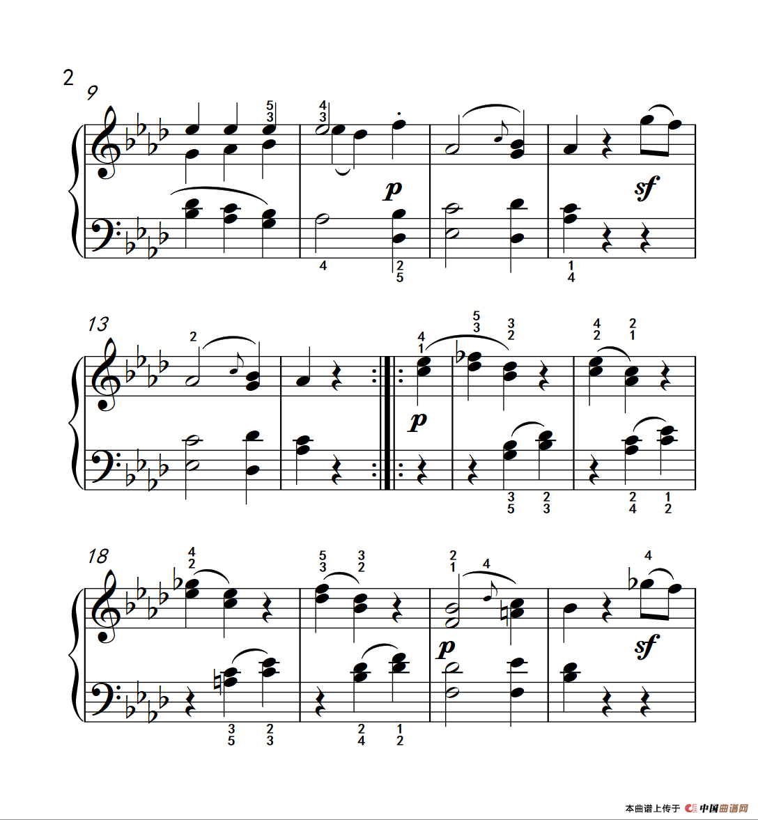 奏鸣曲 Opus 2 Nr.1 第三乐章（贝多芬奏鸣曲集 1）