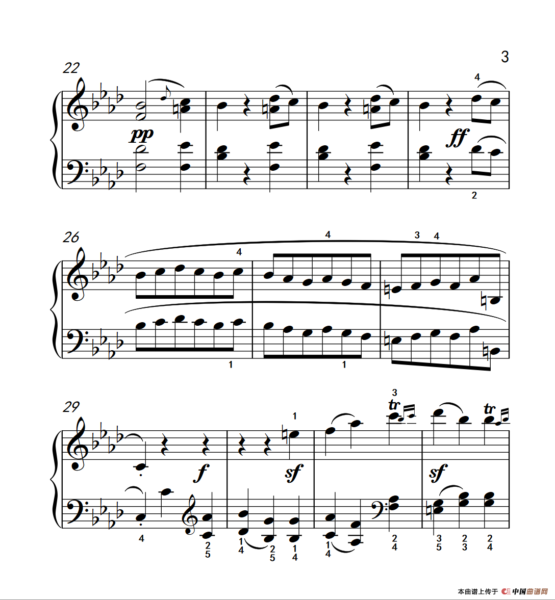 奏鸣曲 Opus 2 Nr.1 第三乐章（贝多芬奏鸣曲集 1）