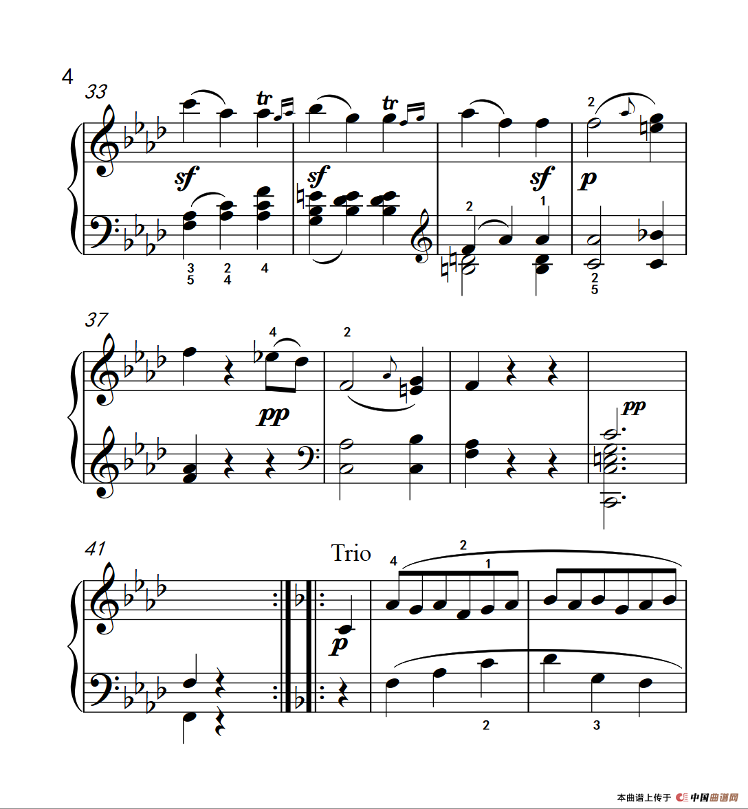 奏鸣曲 Opus 2 Nr.1 第三乐章（贝多芬奏鸣曲集 1）