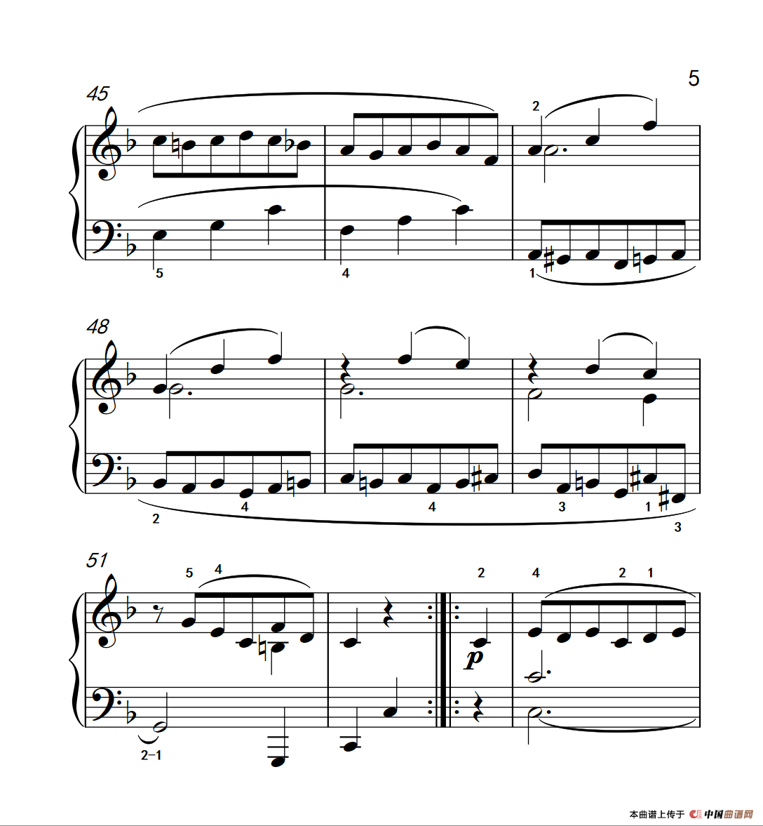 奏鸣曲 Opus 2 Nr.1 第三乐章（贝多芬奏鸣曲集 1）