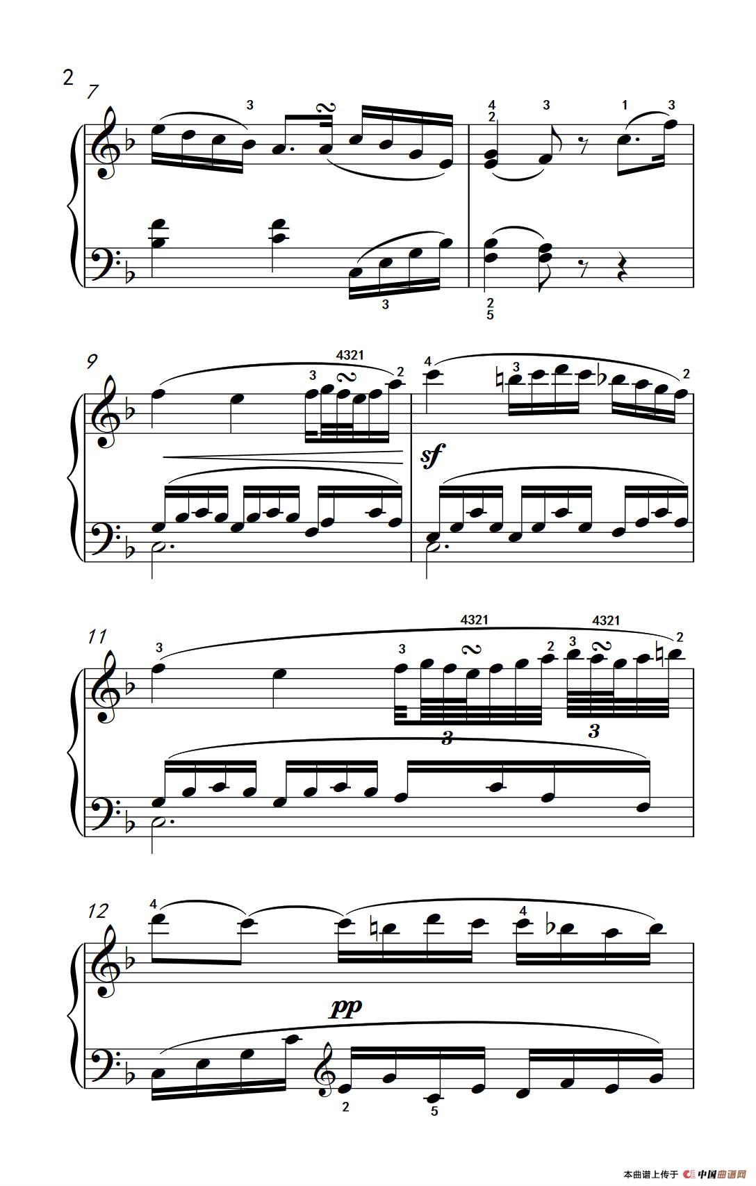 奏鸣曲 Opus 2 Nr.1 第二乐章（贝多芬奏鸣曲集 1）