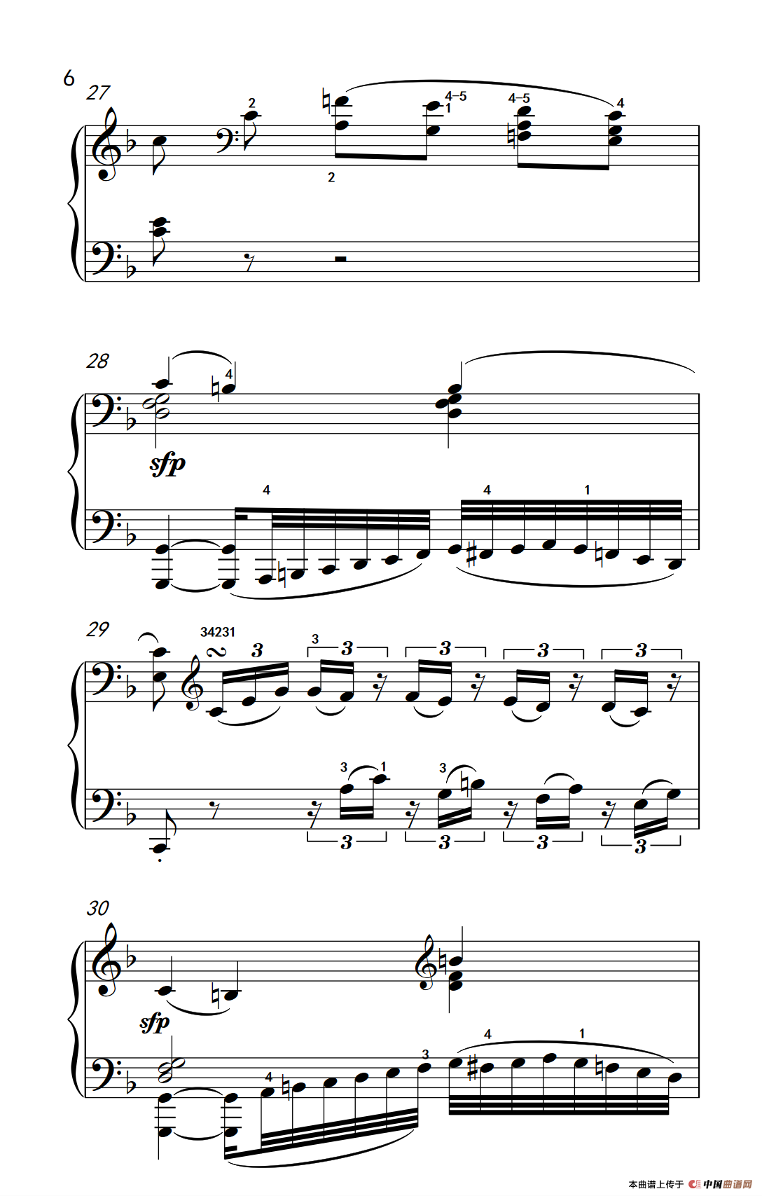 奏鸣曲 Opus 2 Nr.1 第二乐章（贝多芬奏鸣曲集 1）