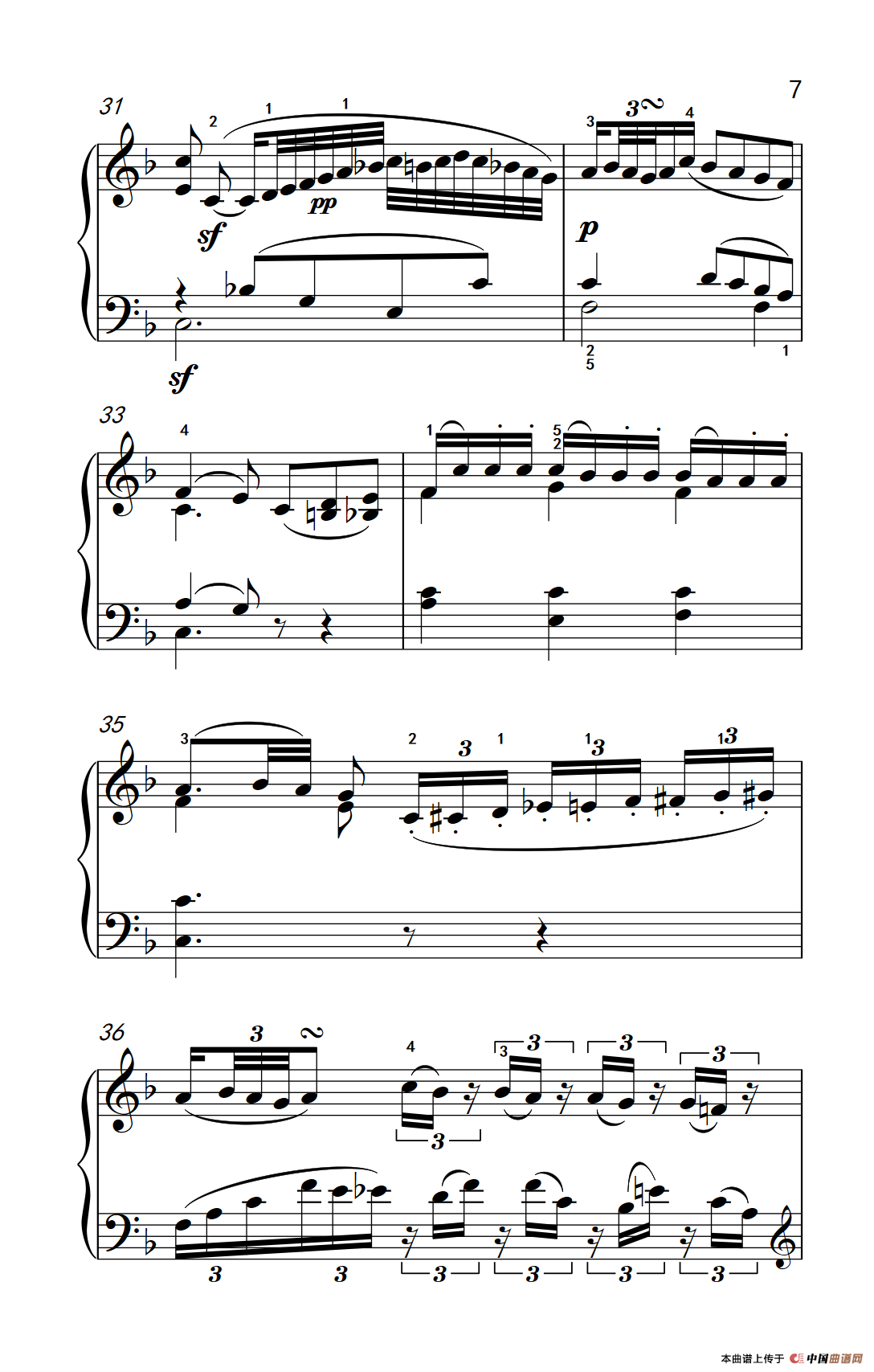 奏鸣曲 Opus 2 Nr.1 第二乐章（贝多芬奏鸣曲集 1）