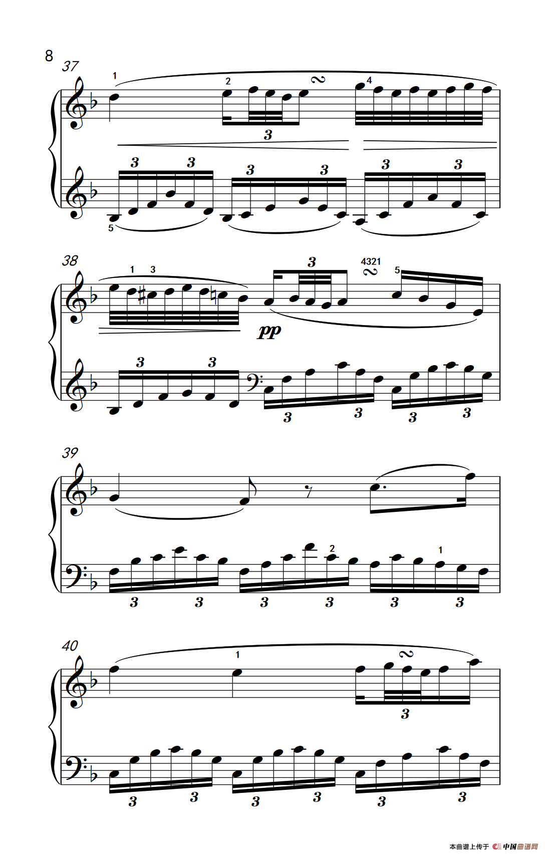 奏鸣曲 Opus 2 Nr.1 第二乐章（贝多芬奏鸣曲集 1）