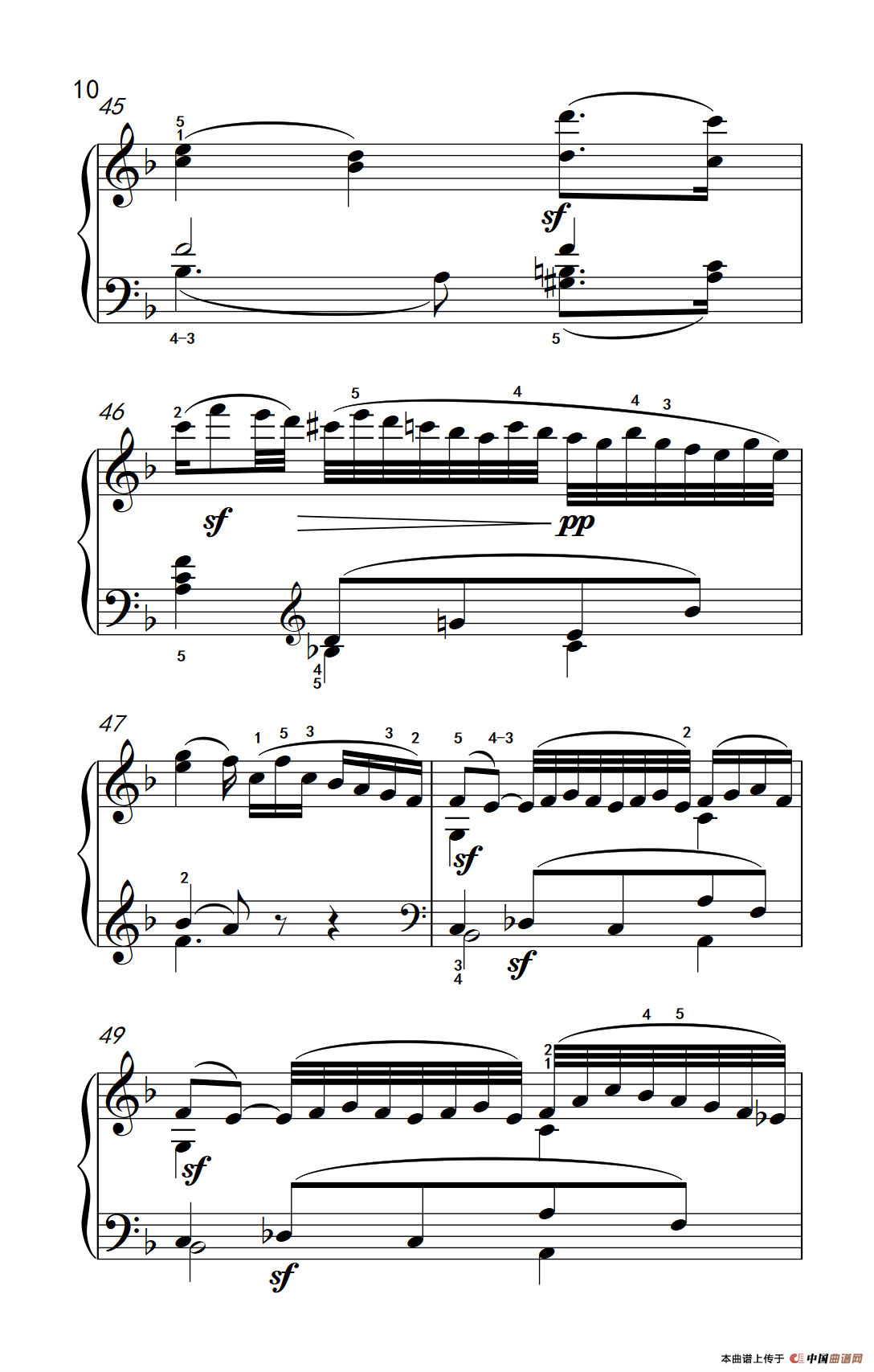 奏鸣曲 Opus 2 Nr.1 第二乐章（贝多芬奏鸣曲集 1）