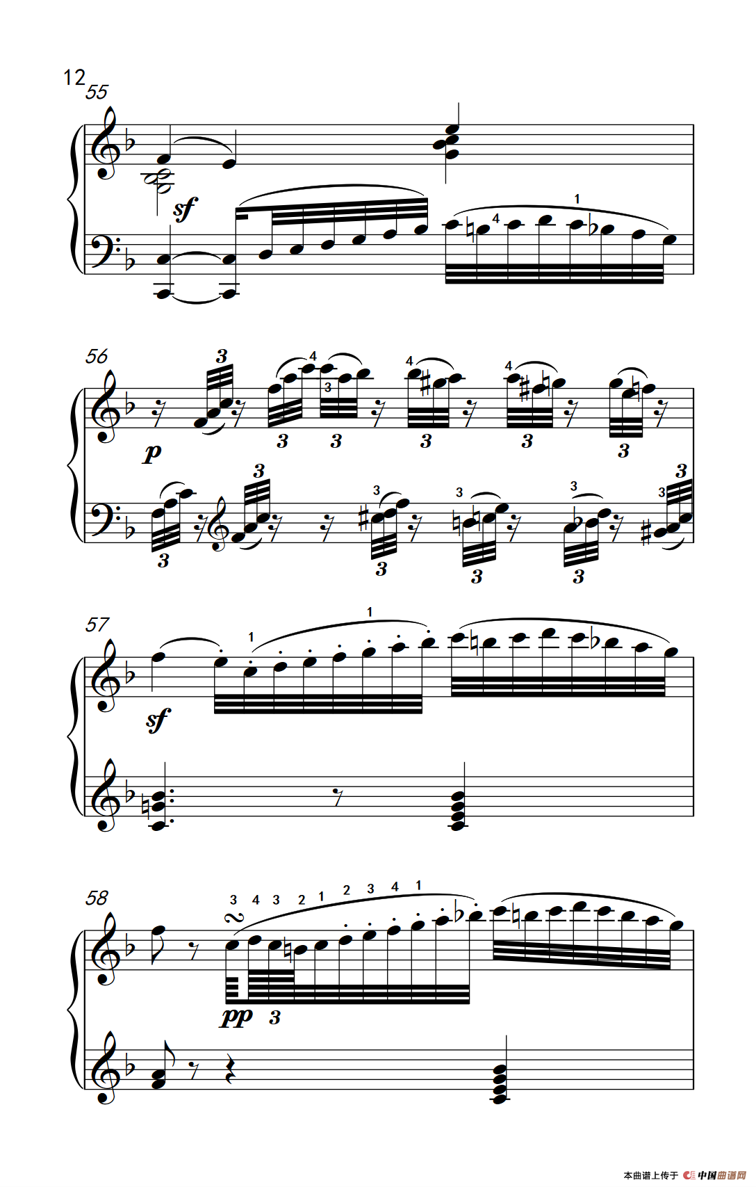 奏鸣曲 Opus 2 Nr.1 第二乐章（贝多芬奏鸣曲集 1）