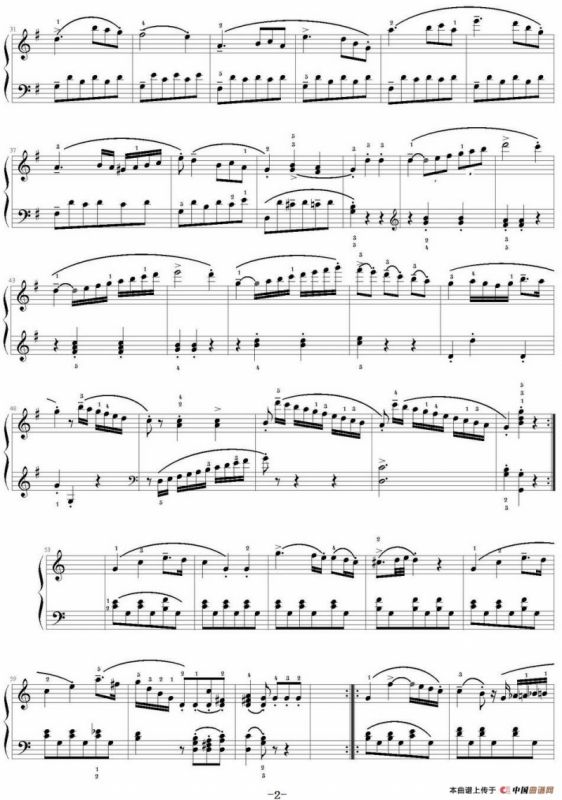 库劳C大调钢琴小奏鸣曲（Op.55，No.2）（足球小将制谱版）