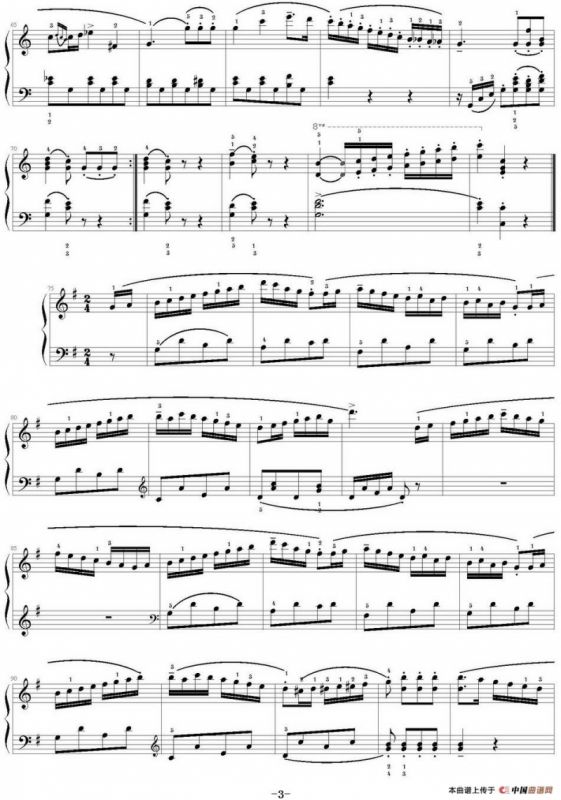 库劳C大调钢琴小奏鸣曲（Op.55，No.2）（足球小将制谱版）