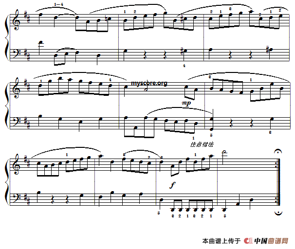 巴赫初级钢琴曲之十三：进行曲