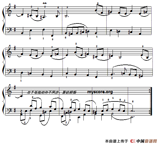 巴赫初级钢琴曲之十二：布列舞曲