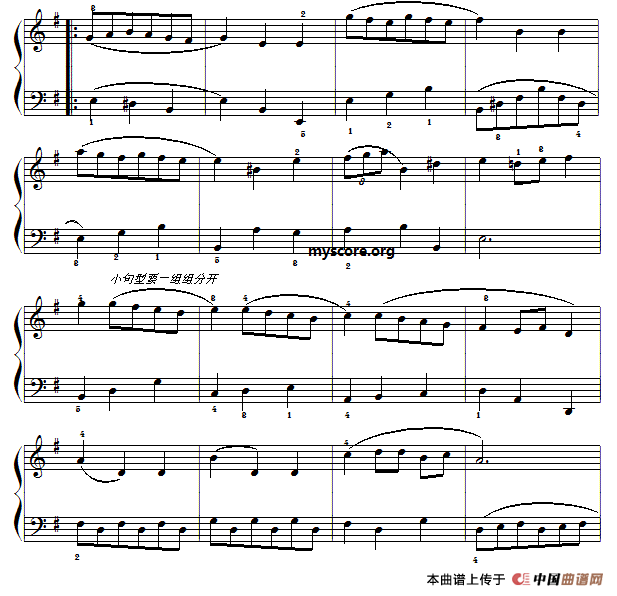 巴赫初级钢琴曲之九：小步舞曲