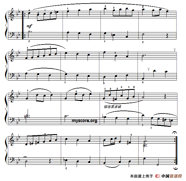 巴赫初级钢琴曲之五：小步舞曲