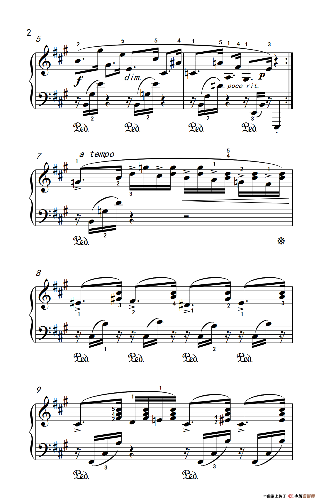 第六级 2.蝴蝶（中央音乐学院 钢琴（业余）考级教程 4-6级）