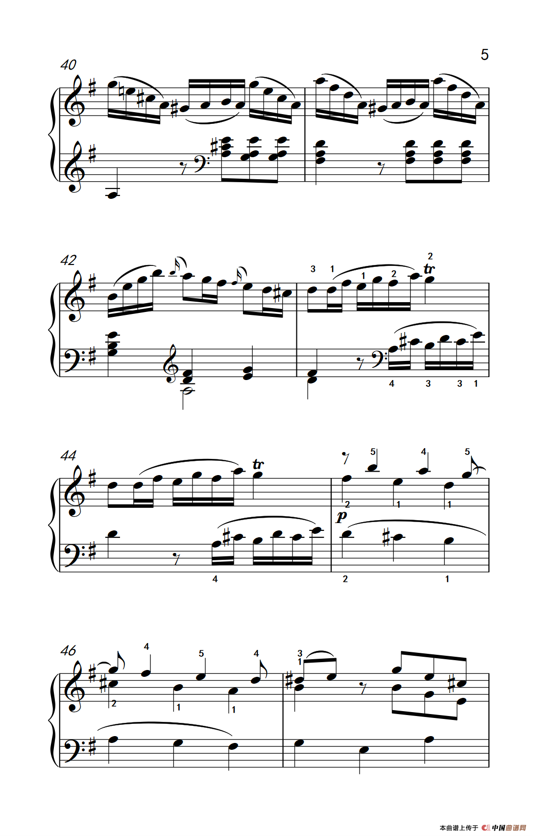 第六级 2.G大调奏鸣曲 莫扎特（中央音乐学院 钢琴（业余）考级教程 4-6级）