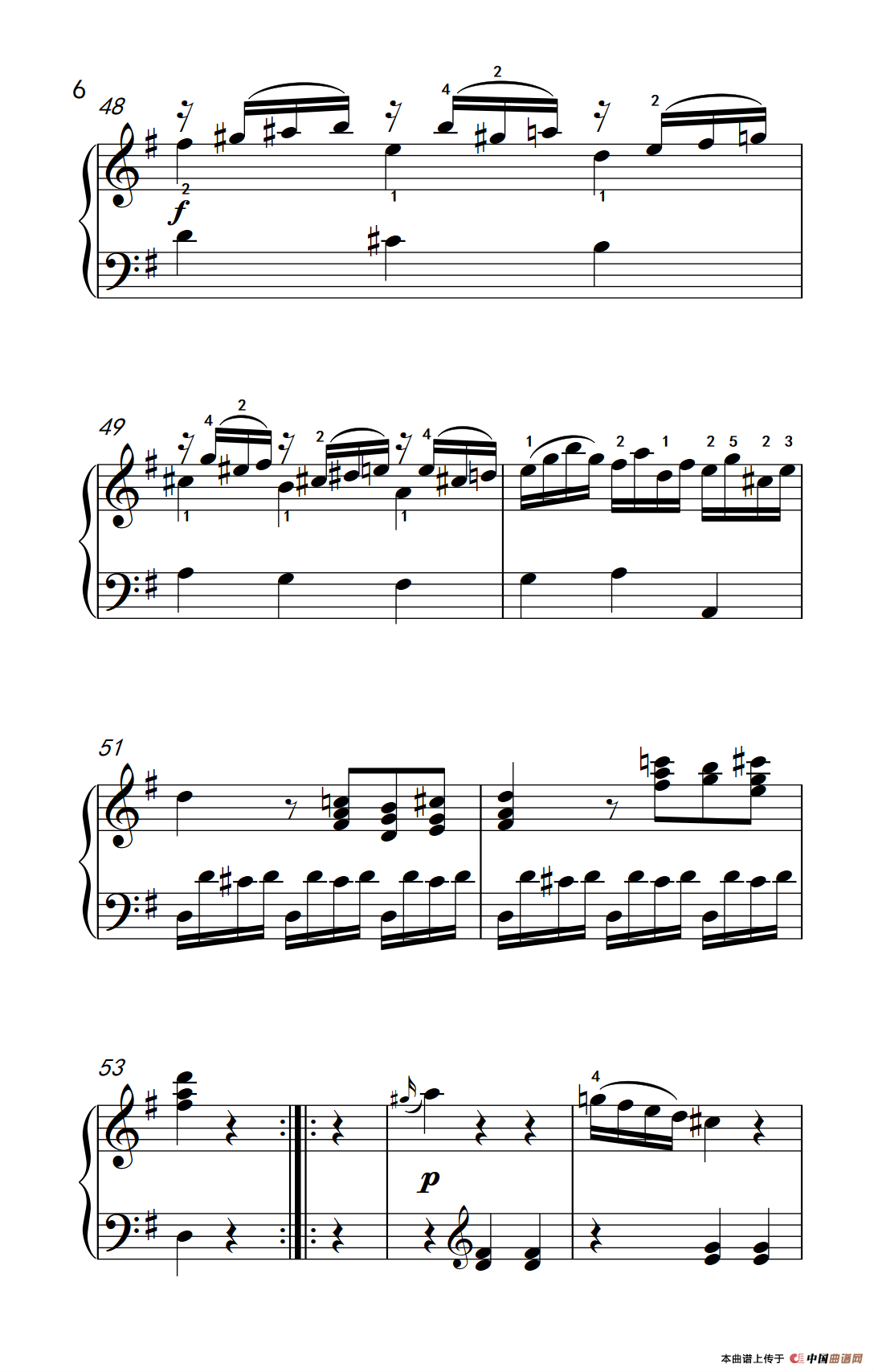 第六级 2.G大调奏鸣曲 莫扎特（中央音乐学院 钢琴（业余）考级教程 4-6级）