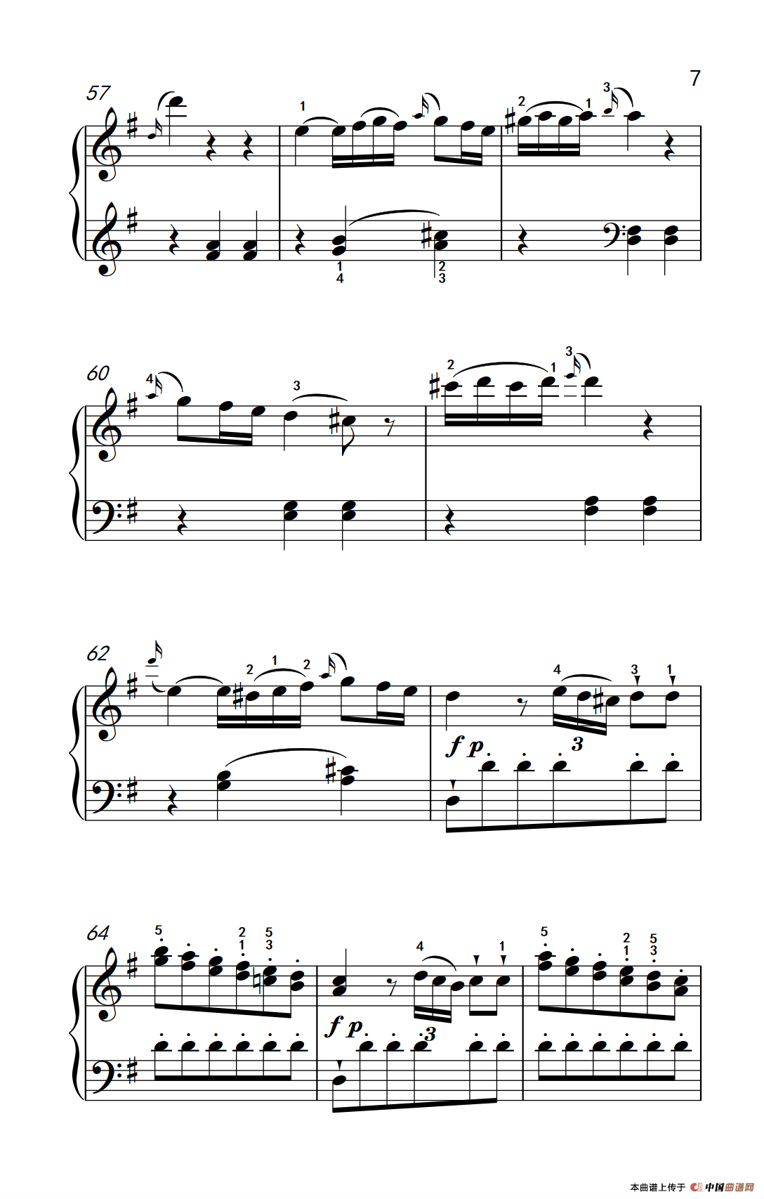 第六级 2.G大调奏鸣曲 莫扎特（中央音乐学院 钢琴（业余）考级教程 4-6级）