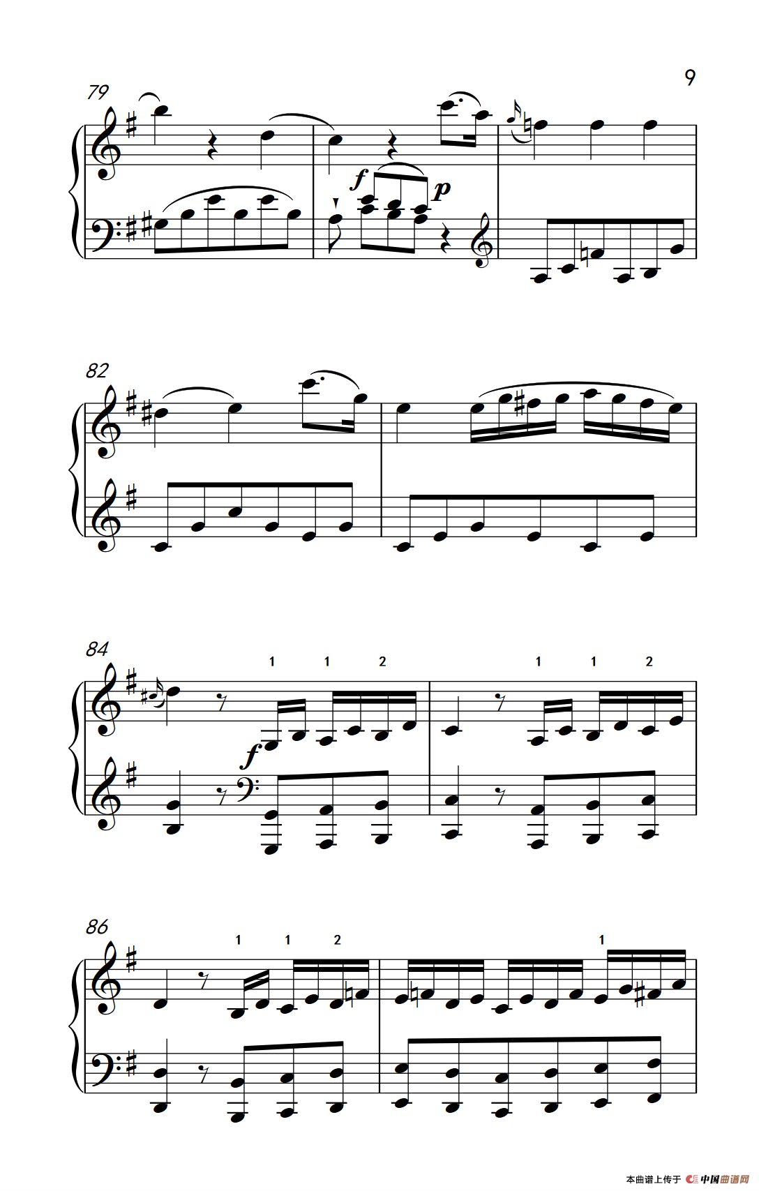 第六级 2.G大调奏鸣曲 莫扎特（中央音乐学院 钢琴（业余）考级教程 4-6级）