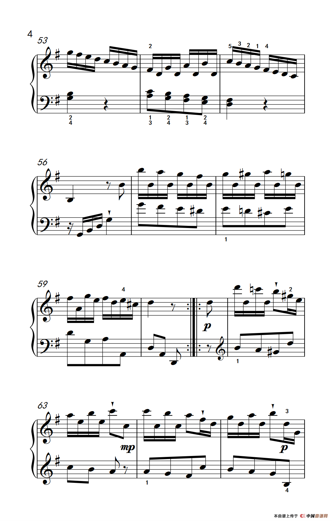 第六级 1.G大调奏鸣曲（中央音乐学院 钢琴（业余）考级教程 4-6级）