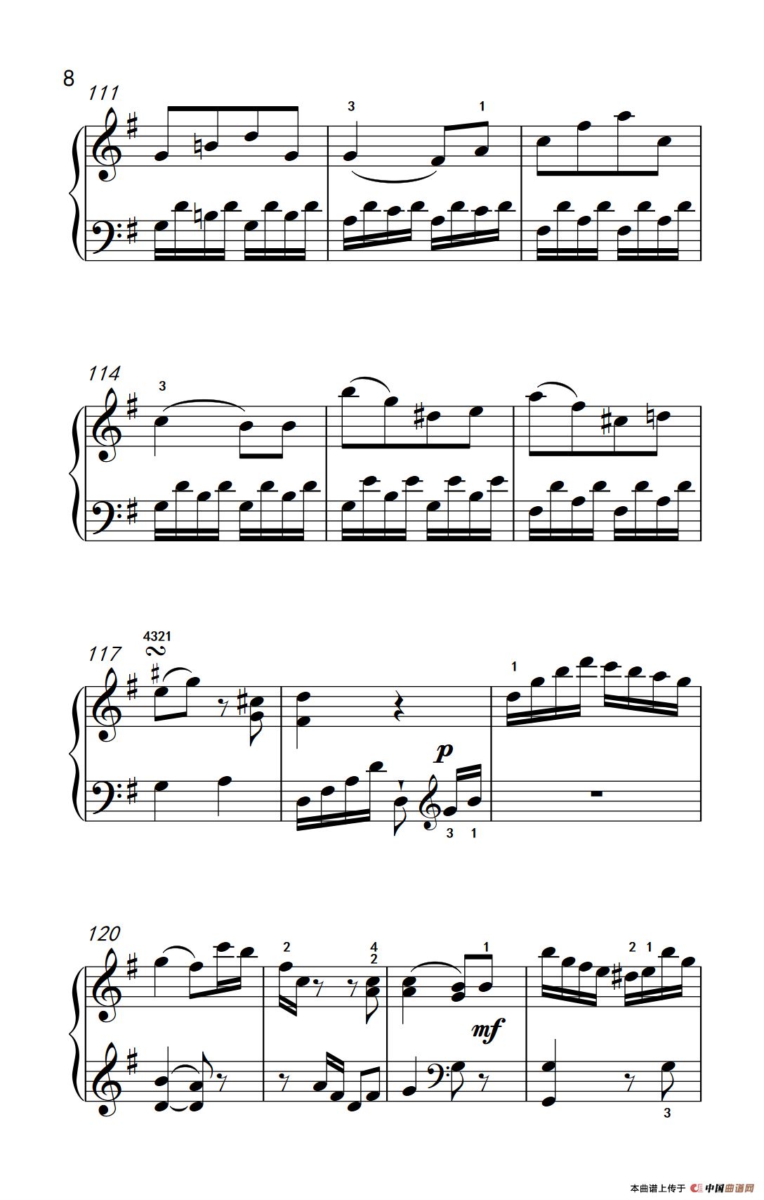 第六级 1.G大调奏鸣曲（中央音乐学院 钢琴（业余）考级教程 4-6级）