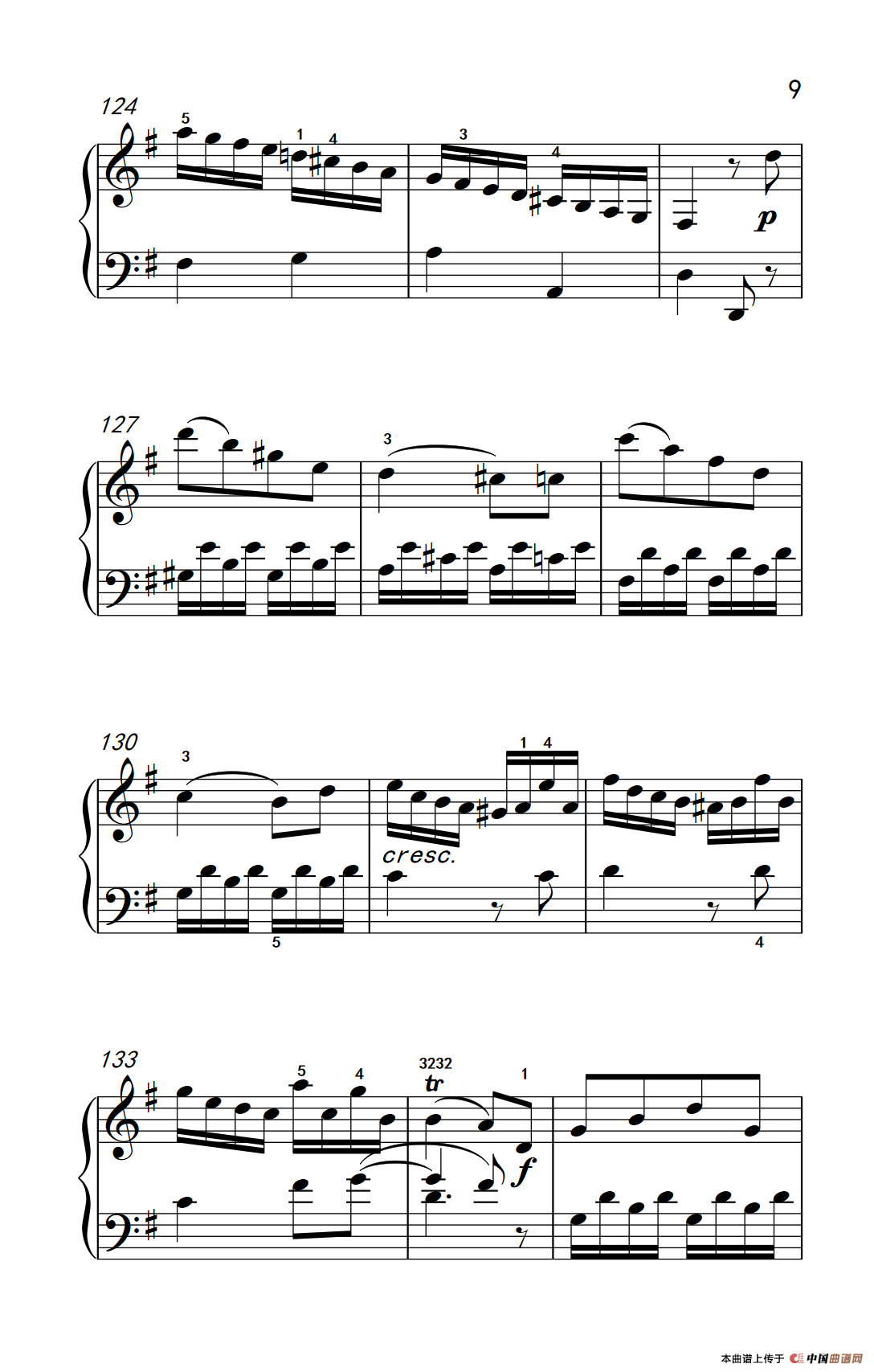 第六级 1.G大调奏鸣曲（中央音乐学院 钢琴（业余）考级教程 4-6级）