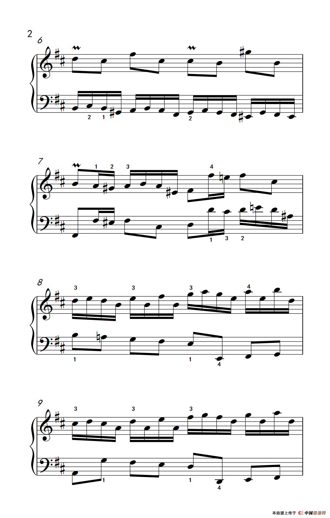 第六级 1.二部创意曲（中央音乐学院 钢琴（业余）考级教程 4-6级）