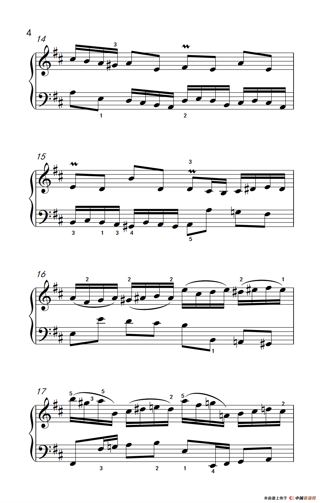 第六级 1.二部创意曲（中央音乐学院 钢琴（业余）考级教程 4-6级）