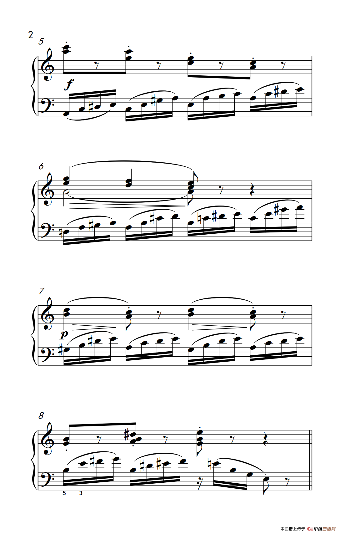 第六级 3. 练习曲（中央音乐学院 钢琴（业余）考级教程 4-6级）