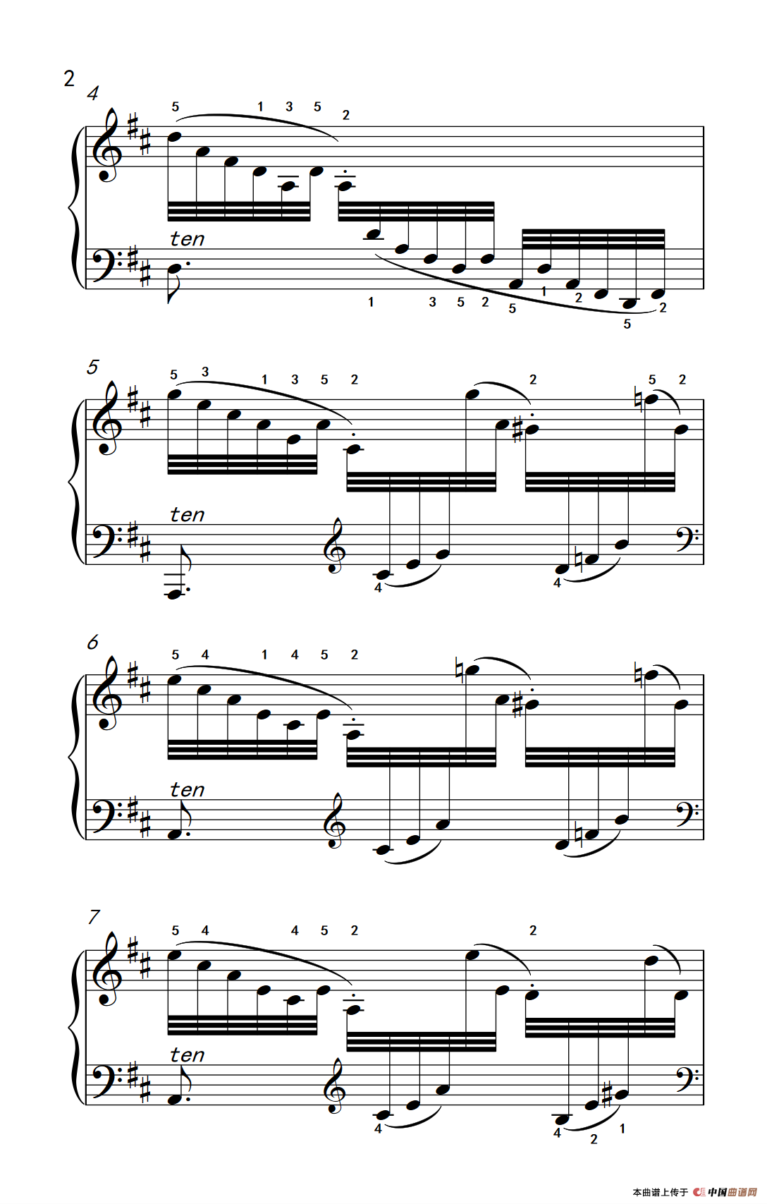 第六级 2.练习曲（中央音乐学院 钢琴（业余）考级教程 4-6级）