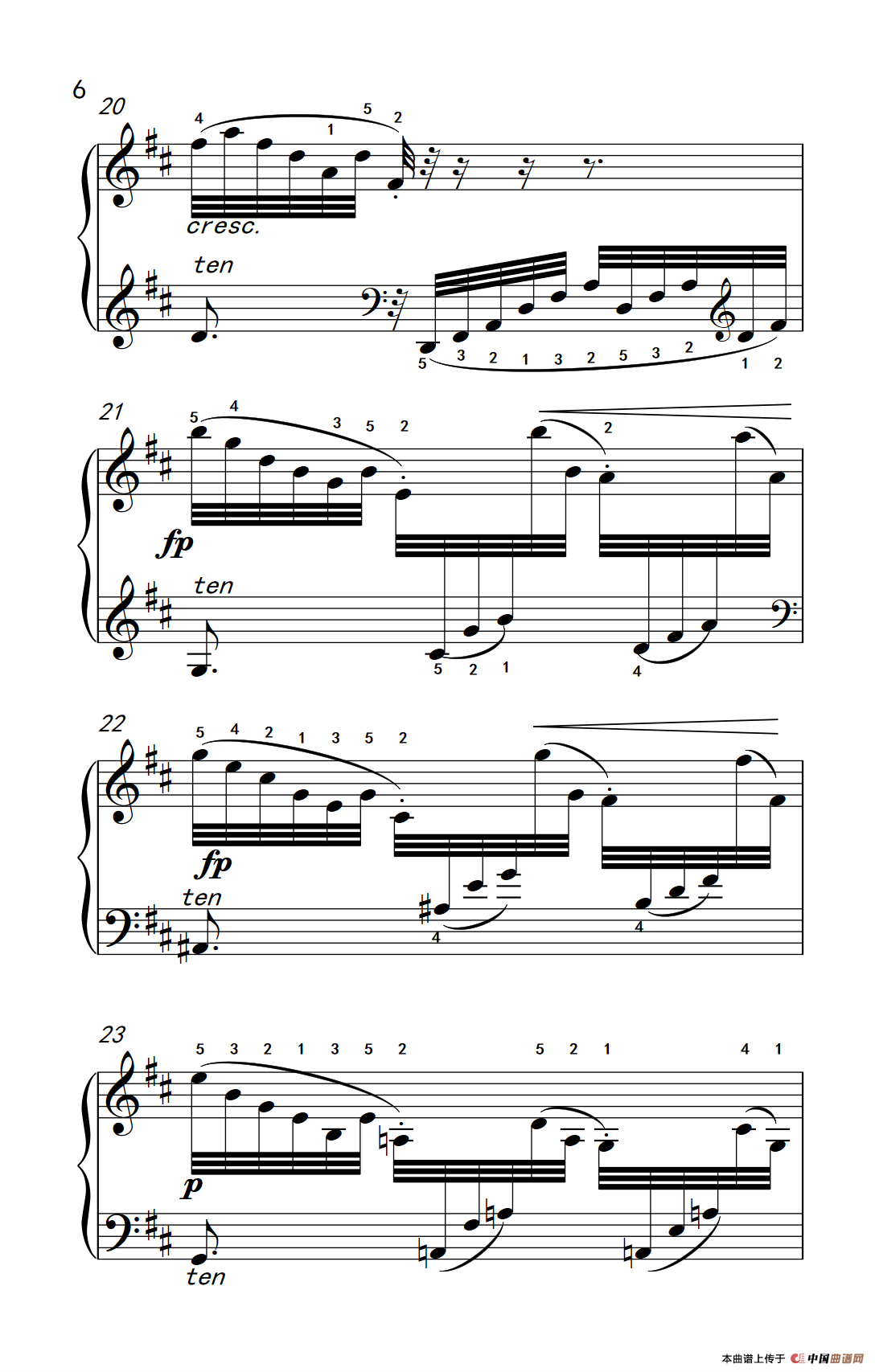 第六级 2.练习曲（中央音乐学院 钢琴（业余）考级教程 4-6级）