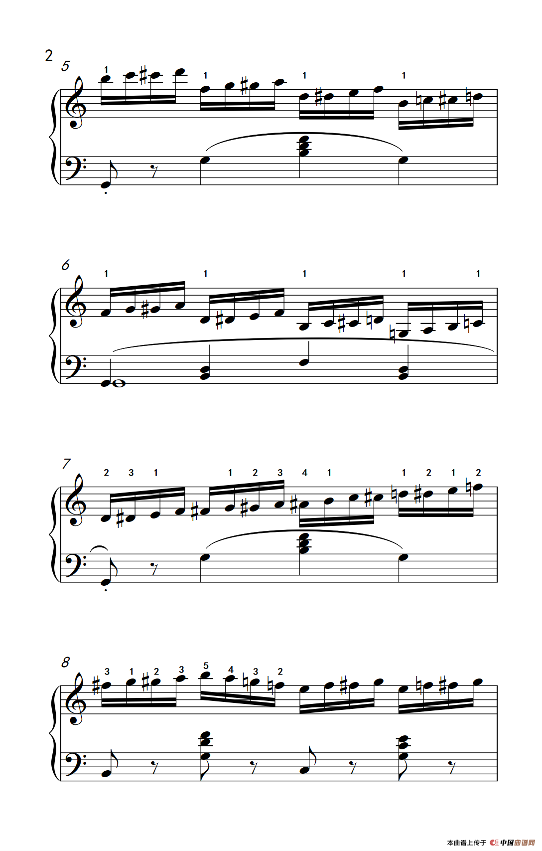 第六级 1.练习曲（中央音乐学院 钢琴（业余）考级教程 4-6级）