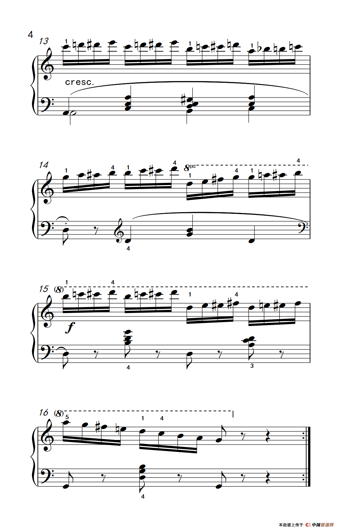 第六级 1.练习曲（中央音乐学院 钢琴（业余）考级教程 4-6级）