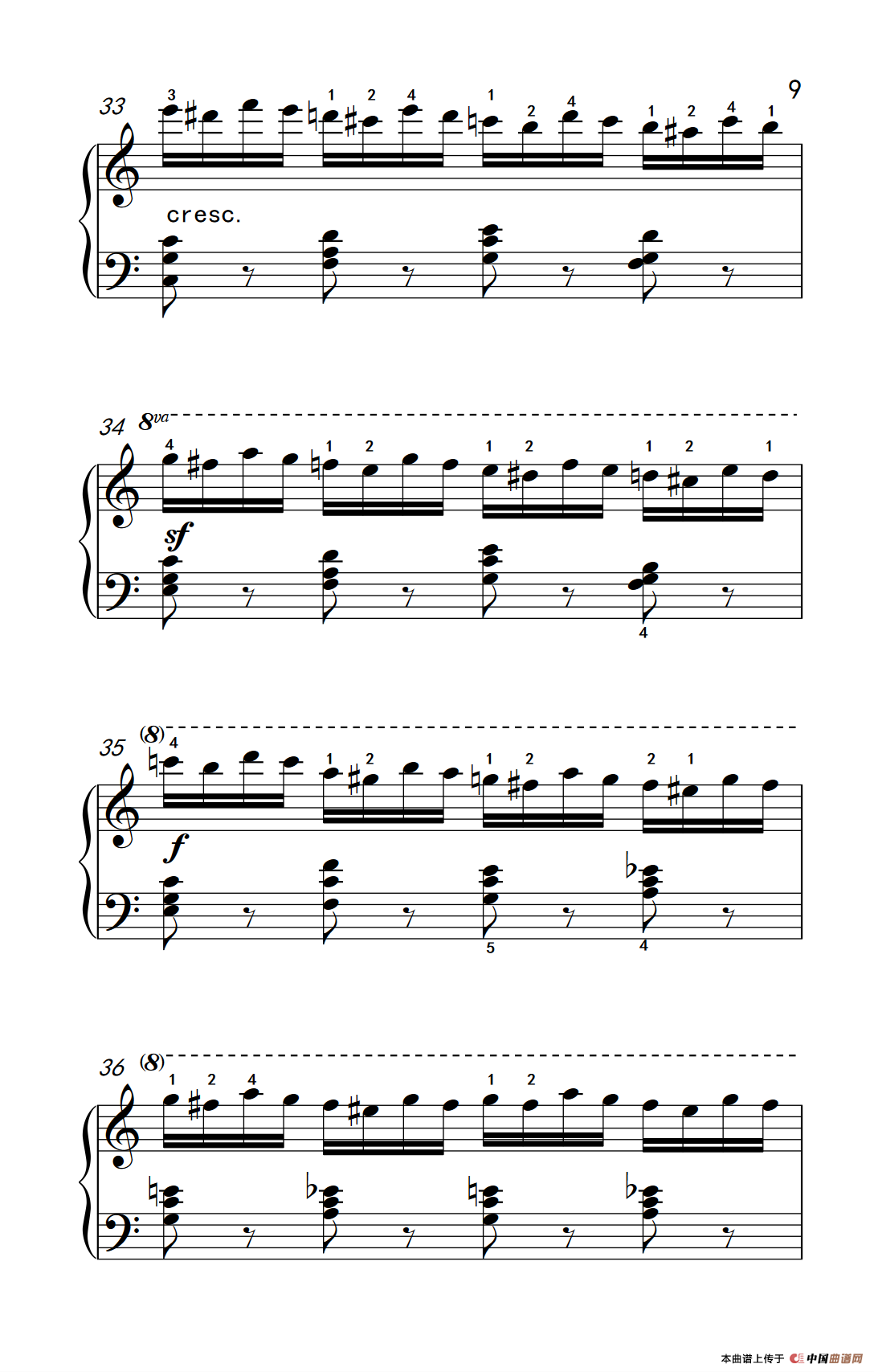 第六级 1.练习曲（中央音乐学院 钢琴（业余）考级教程 4-6级）