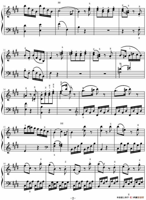 E大调奏鸣曲第三乐章