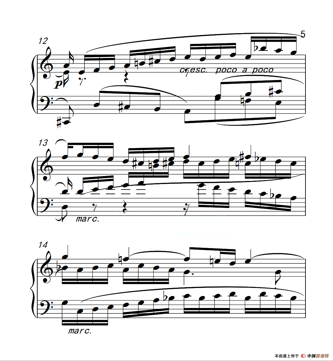 第六级 三部创意曲（中国音乐学院钢琴考级作品1~6级）