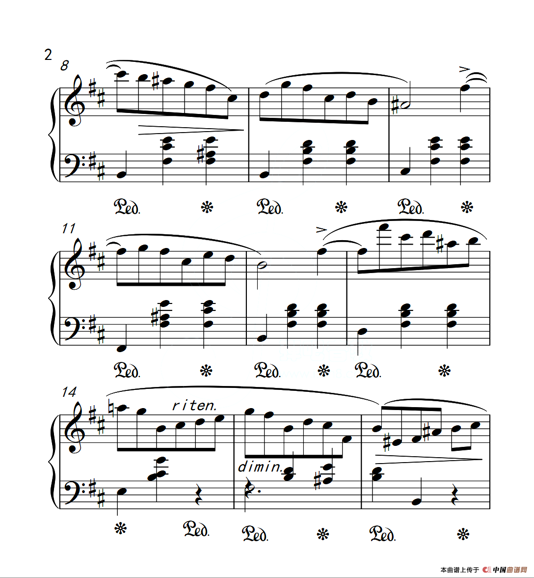 第六级 圆舞曲（中国音乐学院钢琴考级作品1~6级）