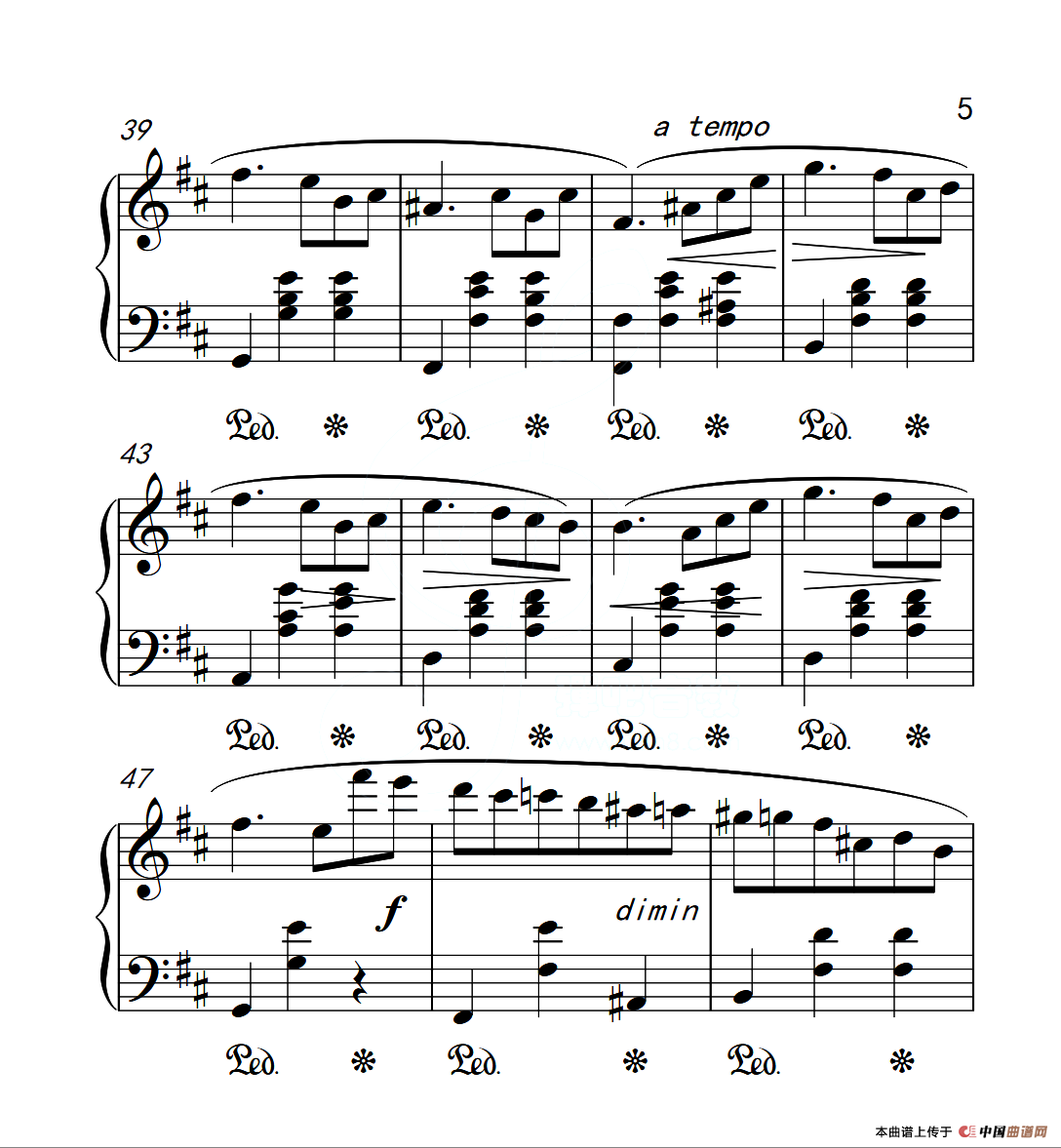 第六级 圆舞曲（中国音乐学院钢琴考级作品1~6级）