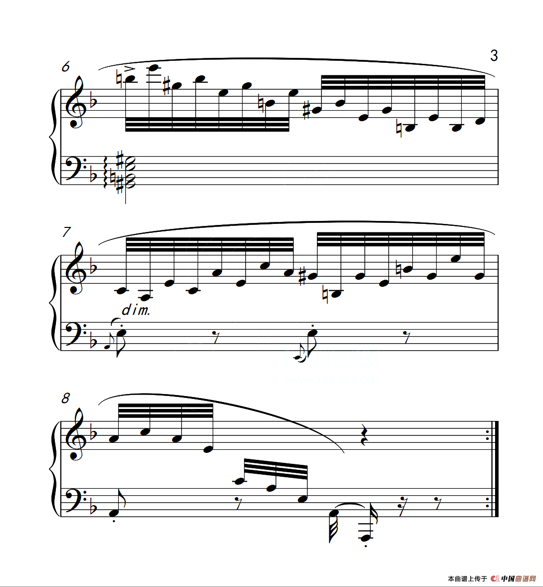 第六级 练习曲（中国音乐学院钢琴考级作品1~6级）