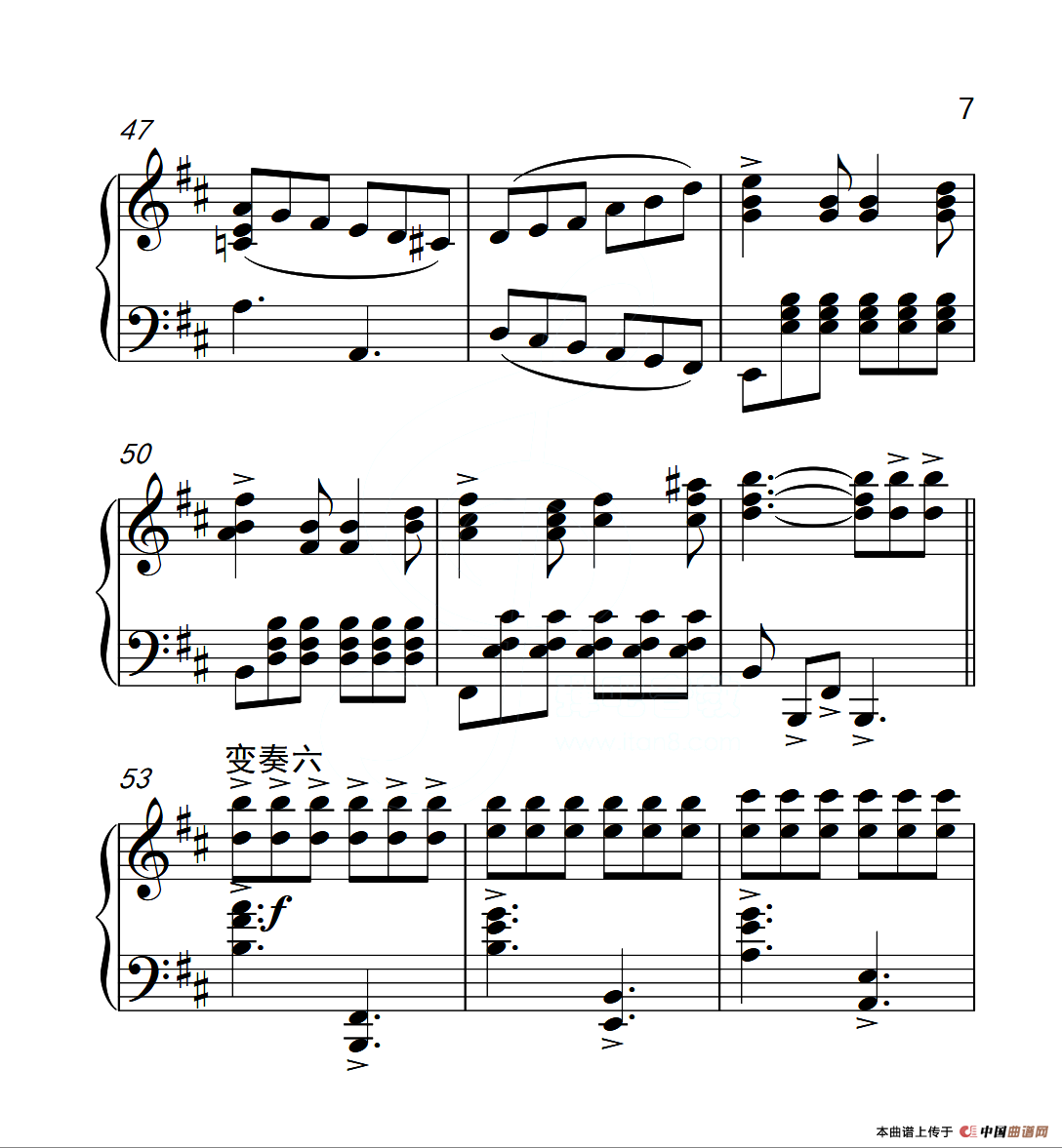 第六级 内蒙古民歌主题变奏曲（中国音乐学院钢琴考级作品1~6级）