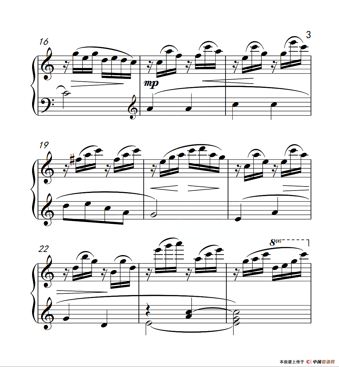 第六级B组 溪边嬉水（中国音乐学院钢琴考级作品1~6级）