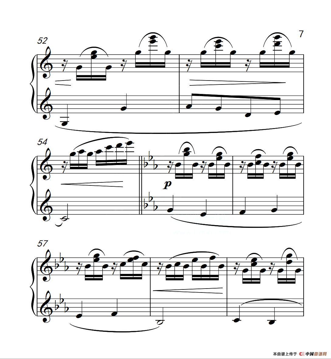 第六级B组 溪边嬉水（中国音乐学院钢琴考级作品1~6级）