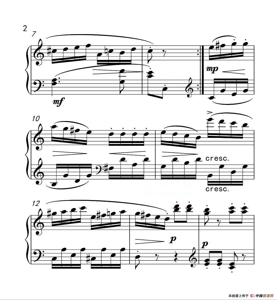 第六级B组 C大调奏鸣曲（中国音乐学院钢琴考级作品1~6级）