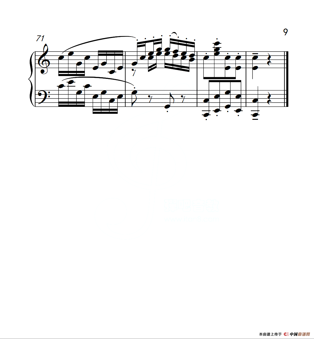 第六级B组 C大调奏鸣曲（中国音乐学院钢琴考级作品1~6级）