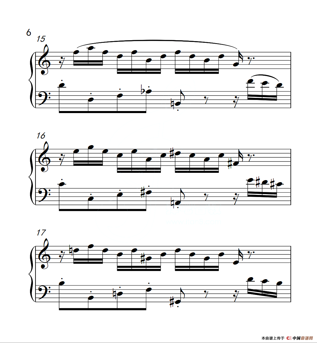 第六级B组 二部创意曲（中国音乐学院钢琴考级作品1~6级）