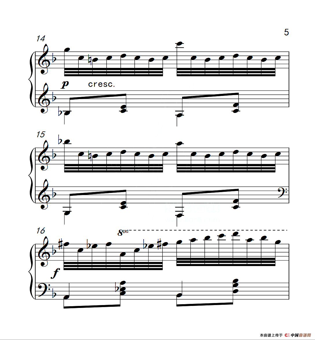 第六级B组 练习曲（中国音乐学院钢琴考级作品1~6级）