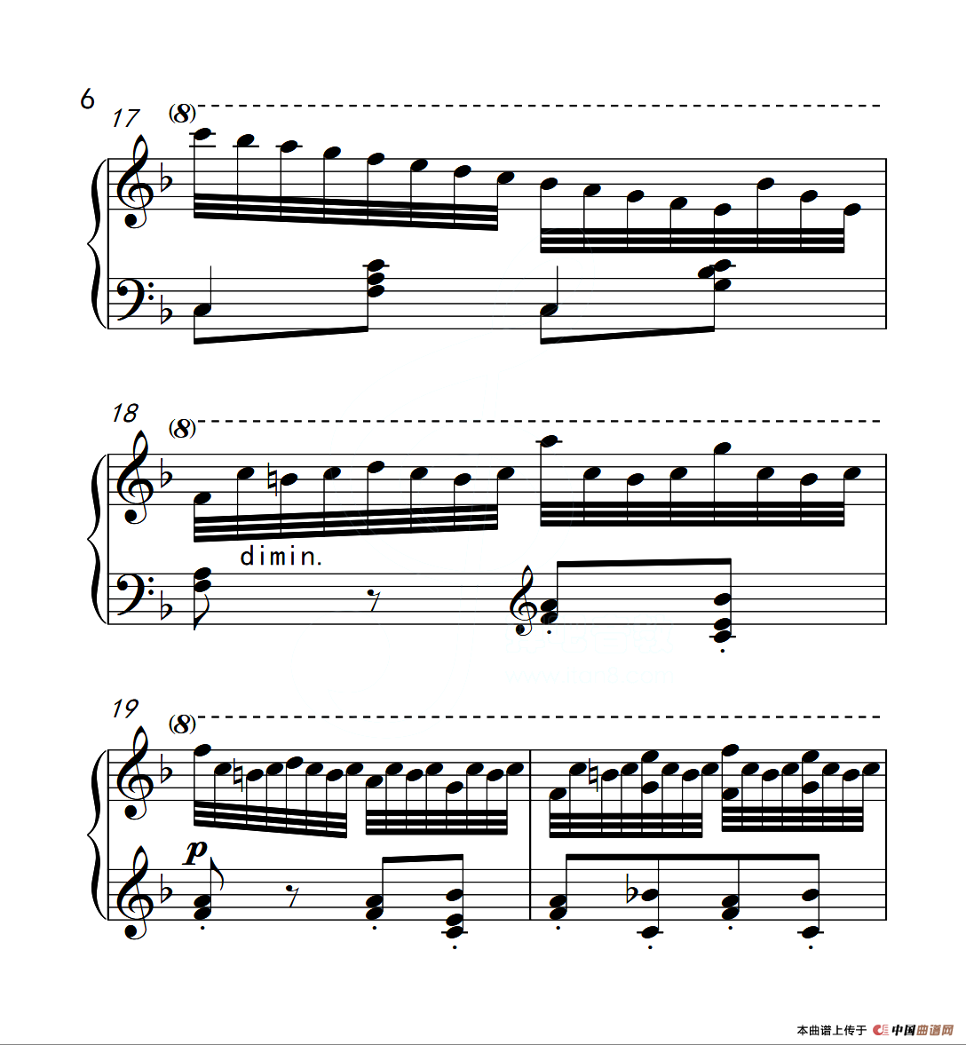 第六级B组 练习曲（中国音乐学院钢琴考级作品1~6级）