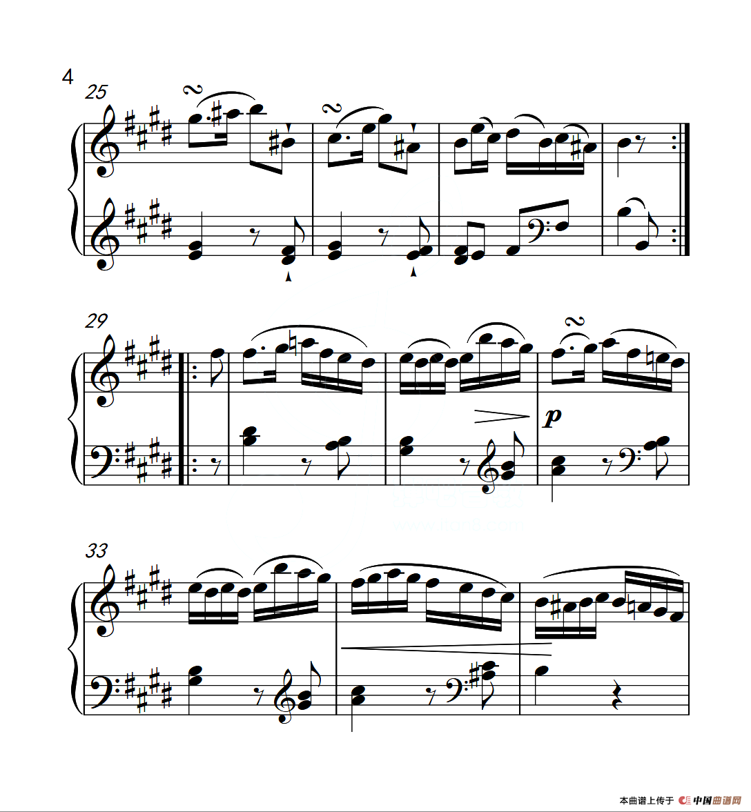 第六级A组 奏鸣曲（中国音乐学院钢琴考级作品1~6级）