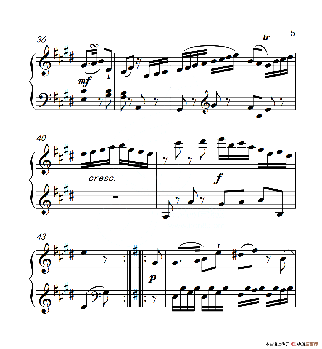 第六级A组 奏鸣曲（中国音乐学院钢琴考级作品1~6级）