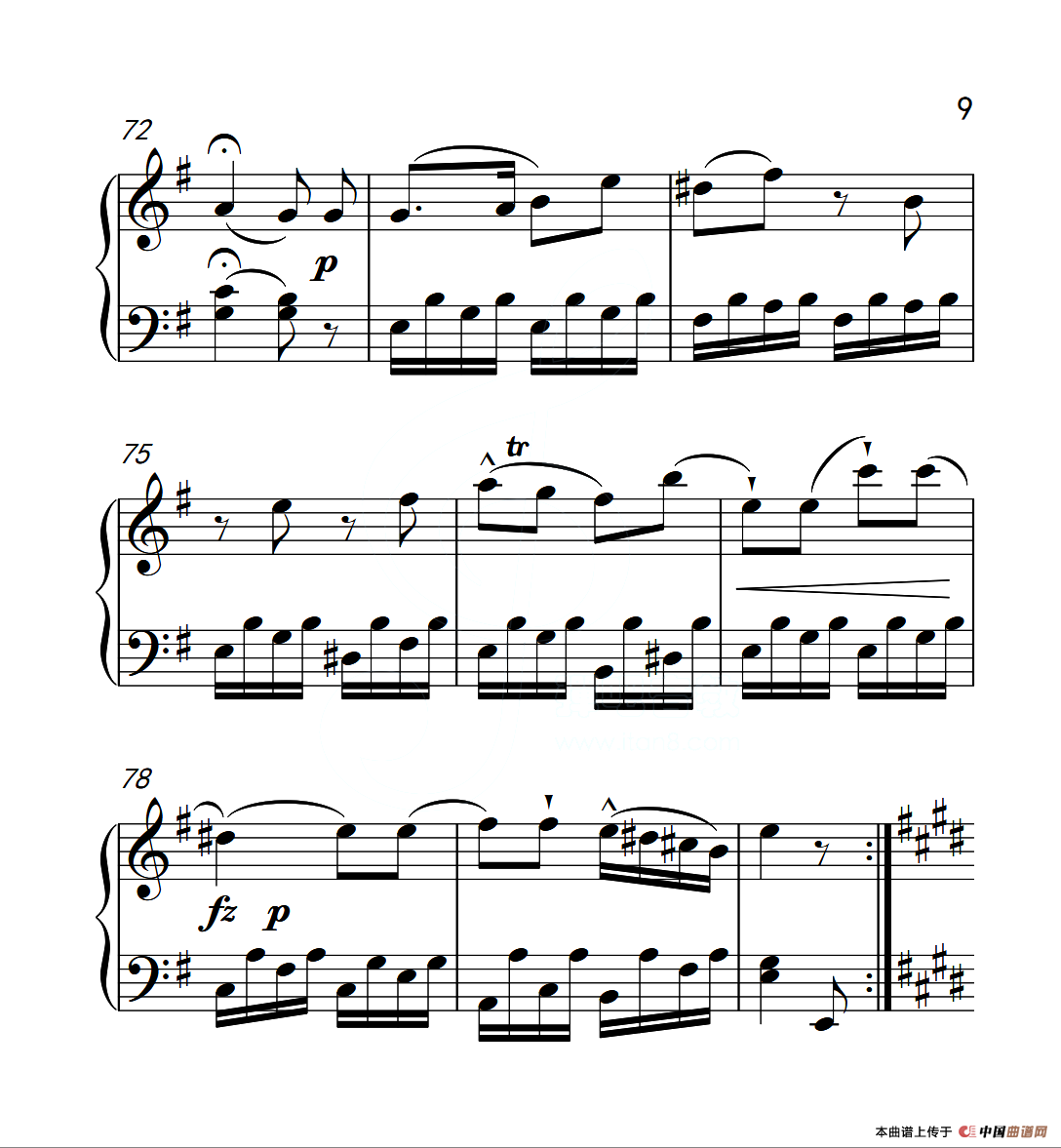 第六级A组 奏鸣曲（中国音乐学院钢琴考级作品1~6级）