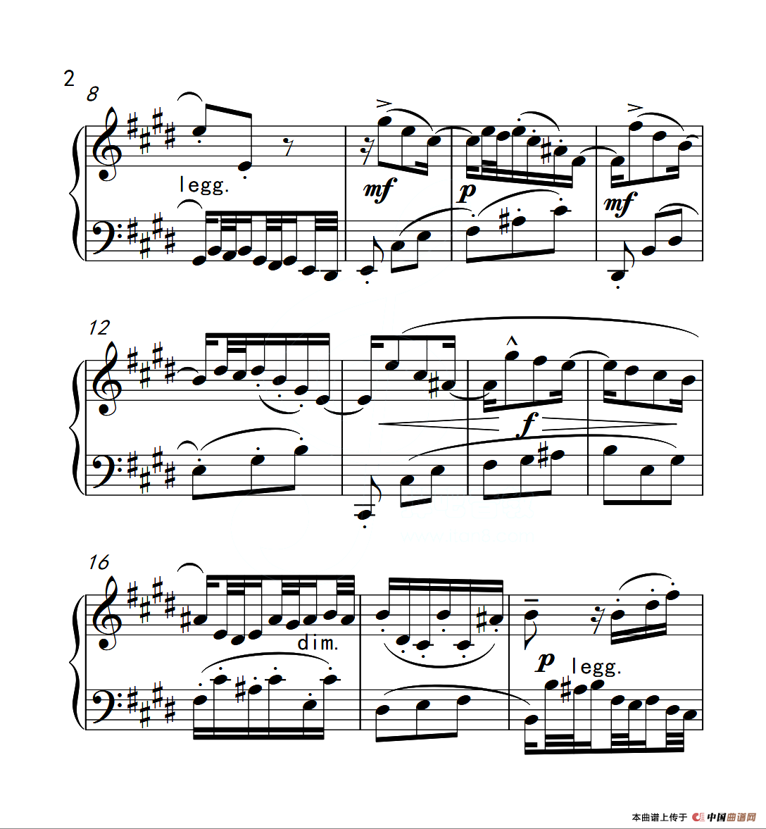 第六级A组 二部创意曲（中国音乐学院钢琴考级作品1~6级）